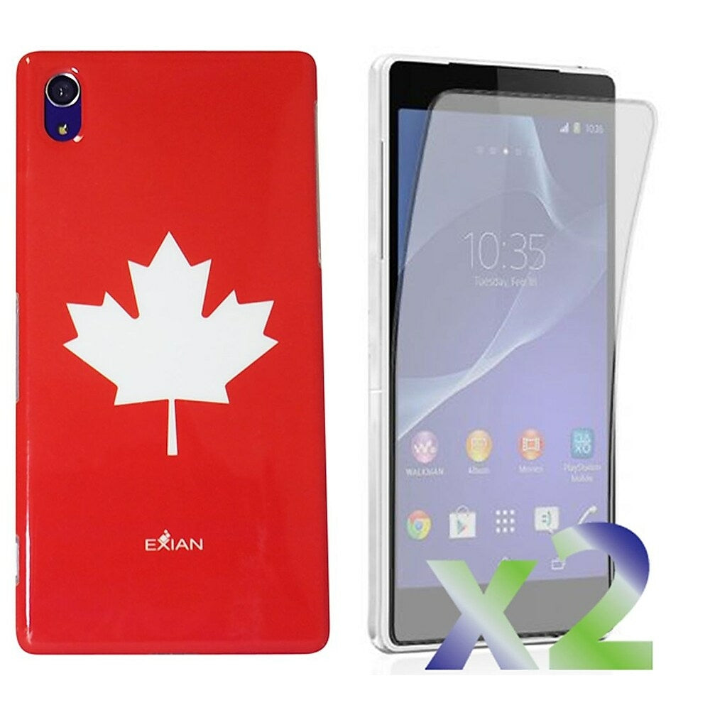 Image of Exian Case for Sony Xperia Z2 - Maple Leaf, Red