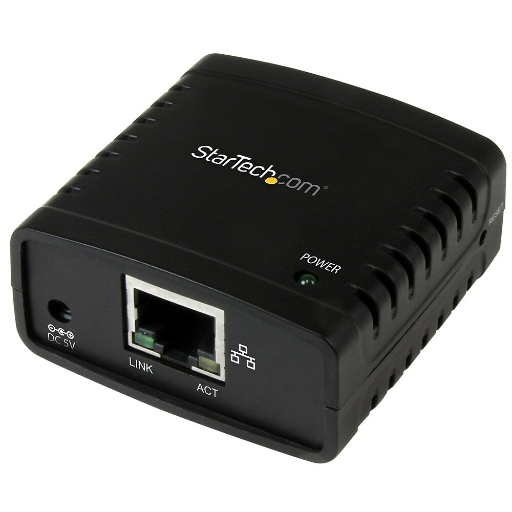 Image of StarTech 10/100Mbps Ethernet to USB 2.0 Network LPR Print Server