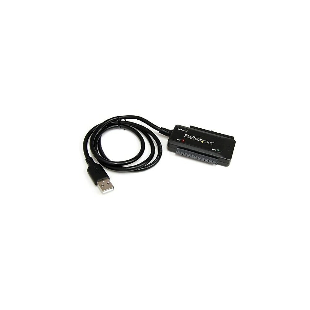 Image of StarTech USB 2.0 to SATA/IDE Combo Adapter for 2.5/3.5" SSD/HDD, Black