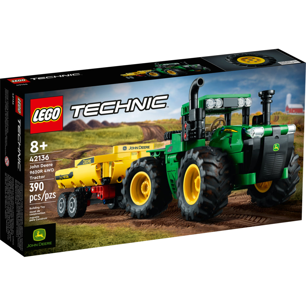 Image of LEGO Technic John Deere 9620R 4WD Tractor - 390 Pieces