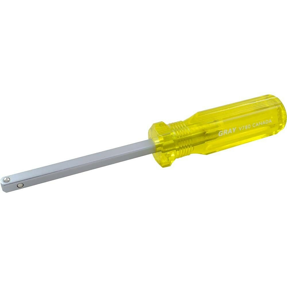 Image of Gray Tools 1/4" Drive Screwdriver Handle Hand Driver, 6" Long