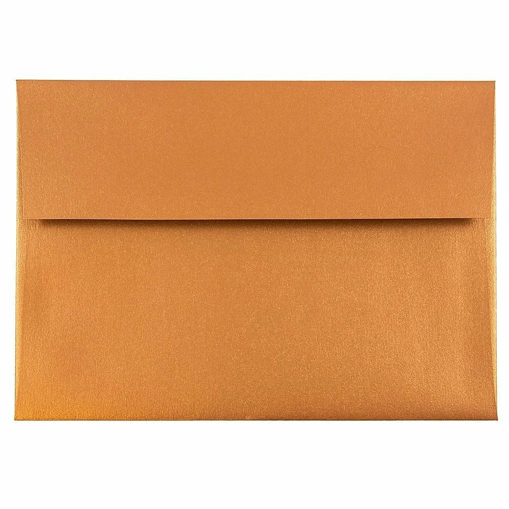Image of JAM Paper A8 Invitation Envelopes, 5.5 x 8.125, Stardream Metallic Copper, 250 Pack (9844H), Brown