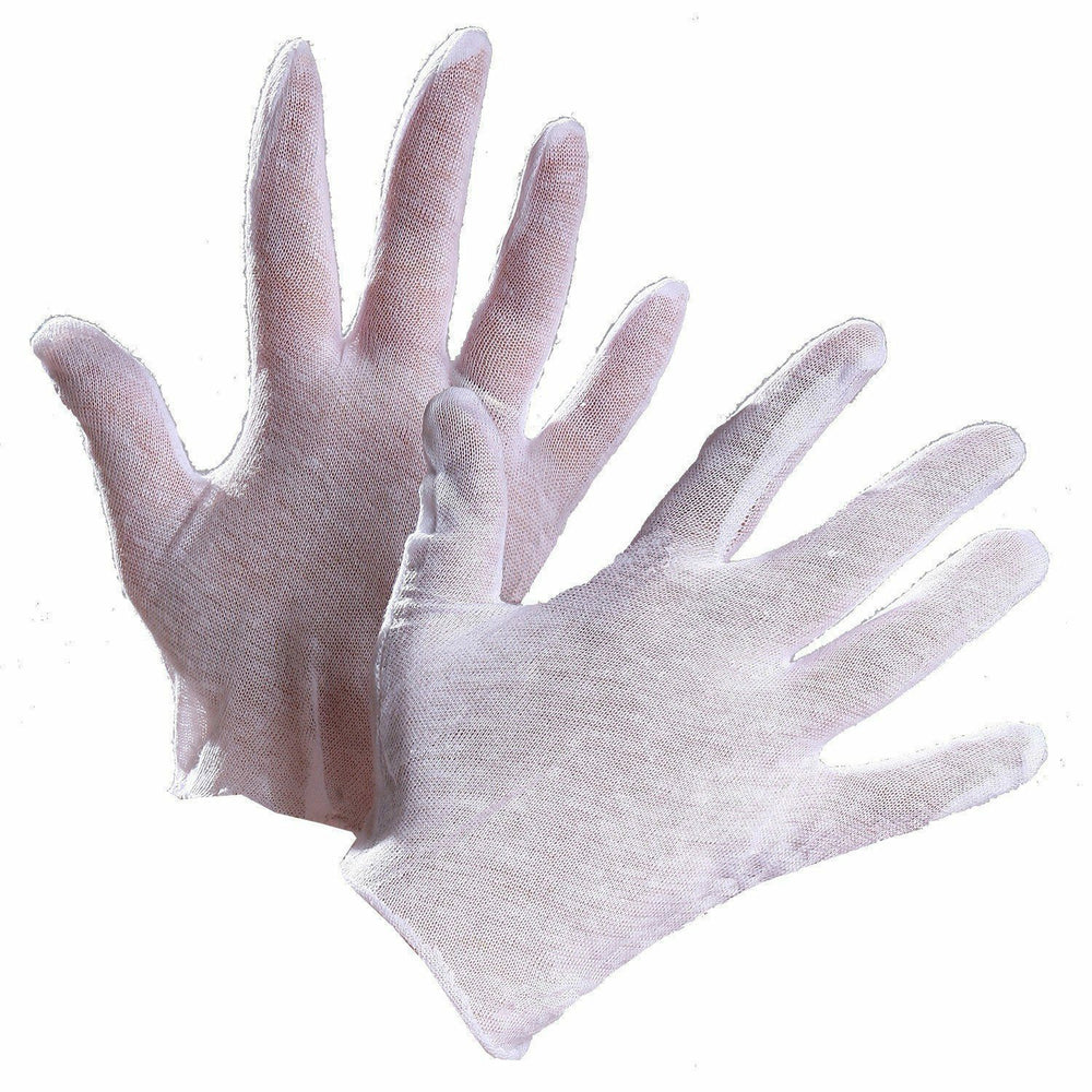 Image of Forcefield Lisle Inspector's Gloves - Men's - White - One Size (004-01815)