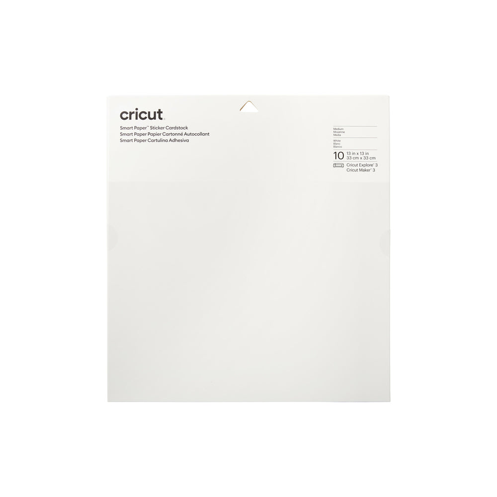 Image of Cricut Smart Paper Sticker Cardstock - White - 13" x 13"