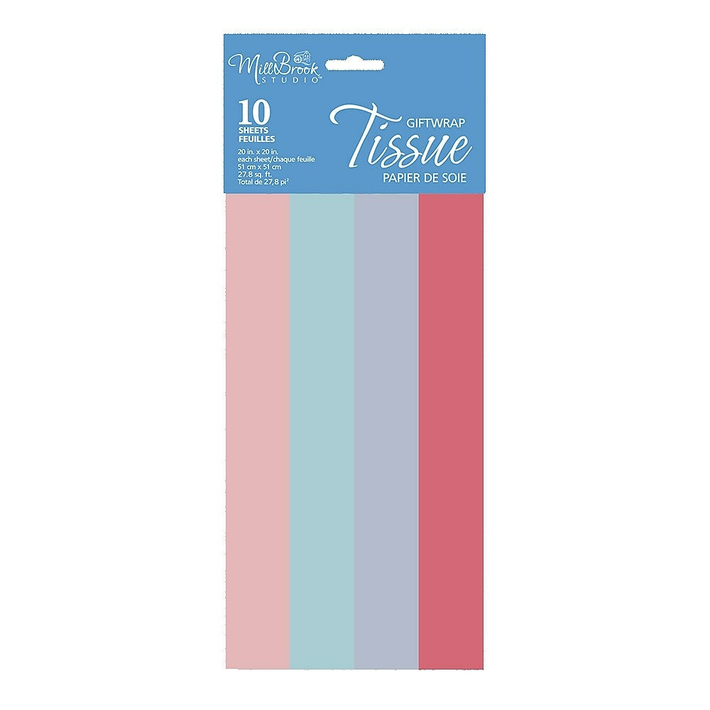 Image of Millbrook Studios Tissue, Multi-Coloured, 10 Pack (93012), Multicolour