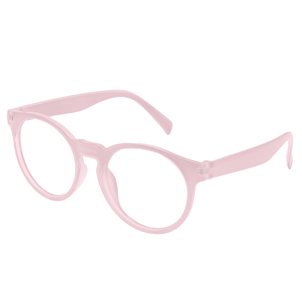 Image of Gry Mattr 8+ Kids Blue Light Glasses - Plastic - Mod Round Ariel, Pink