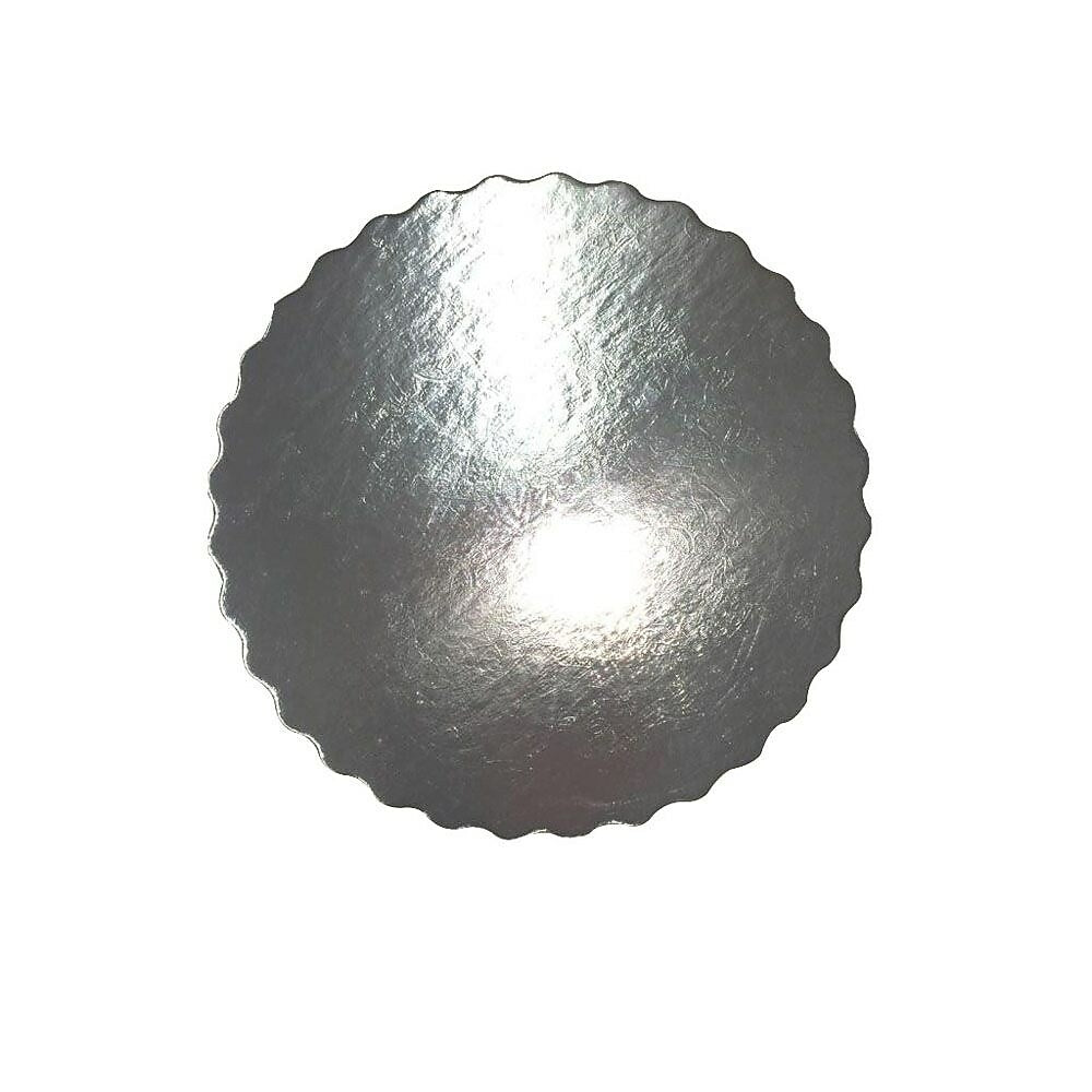 Image of 04 Pack5-10Rss Cake Board 10 Inch .04 Pack5 Enjay Round Silver Scallop Edge 250 Pack