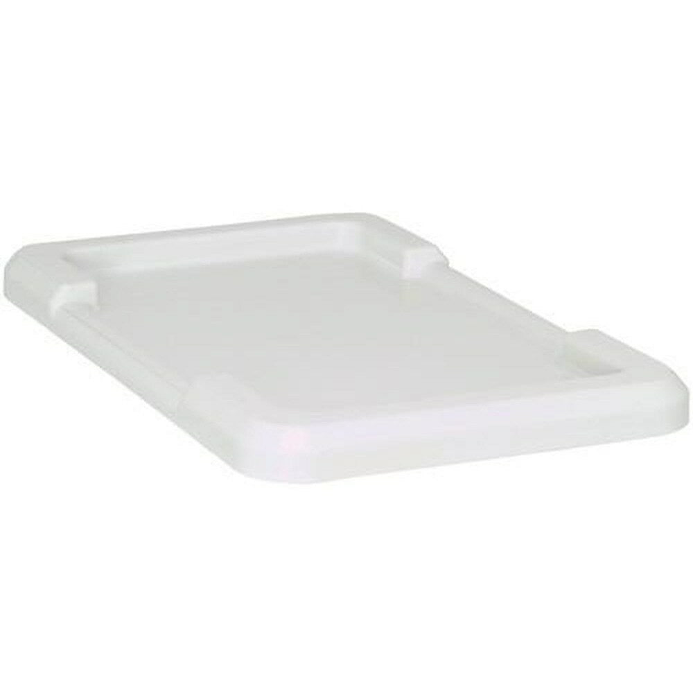 Image of Cross Stack Tote Lids, White, 3 Pack