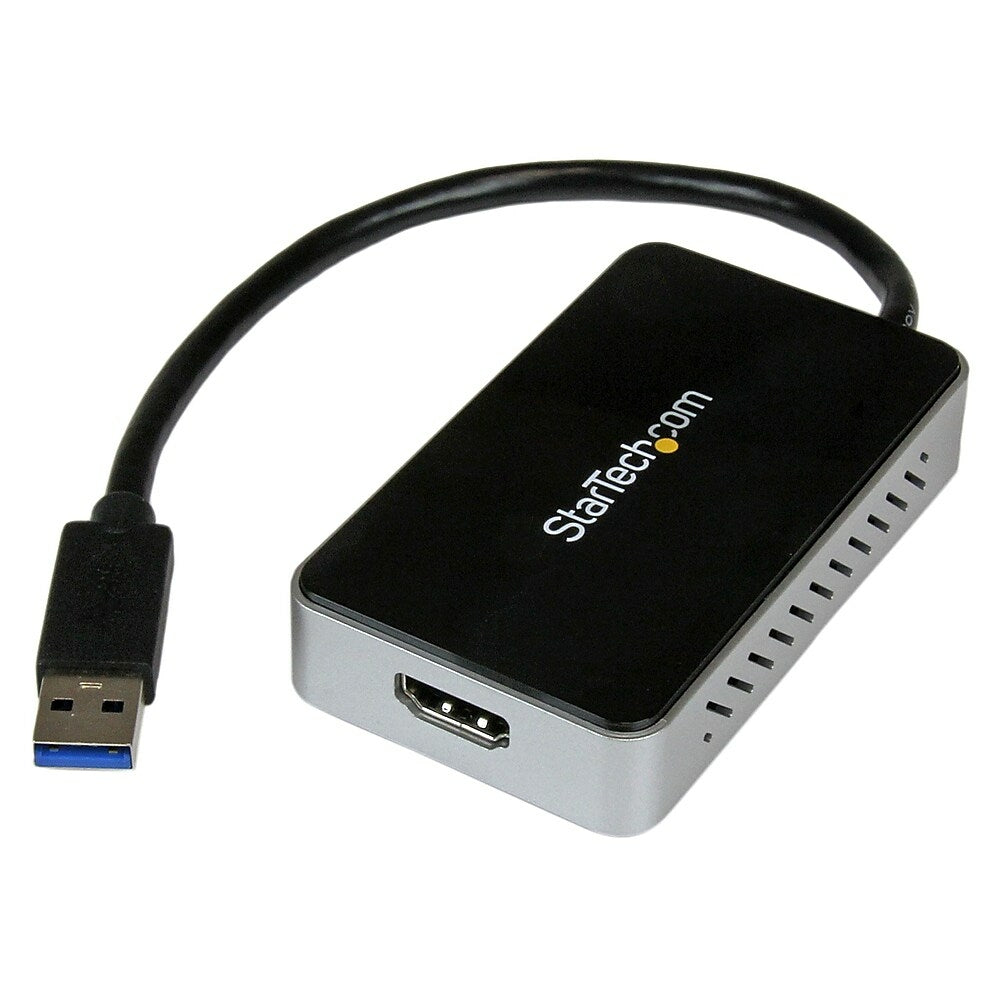 Image of StarTech USB 3.0 to HDMI External Video Card Multi Monitor Adapter with 1 Port USB Hub 1920 x 1200/1080p, Black