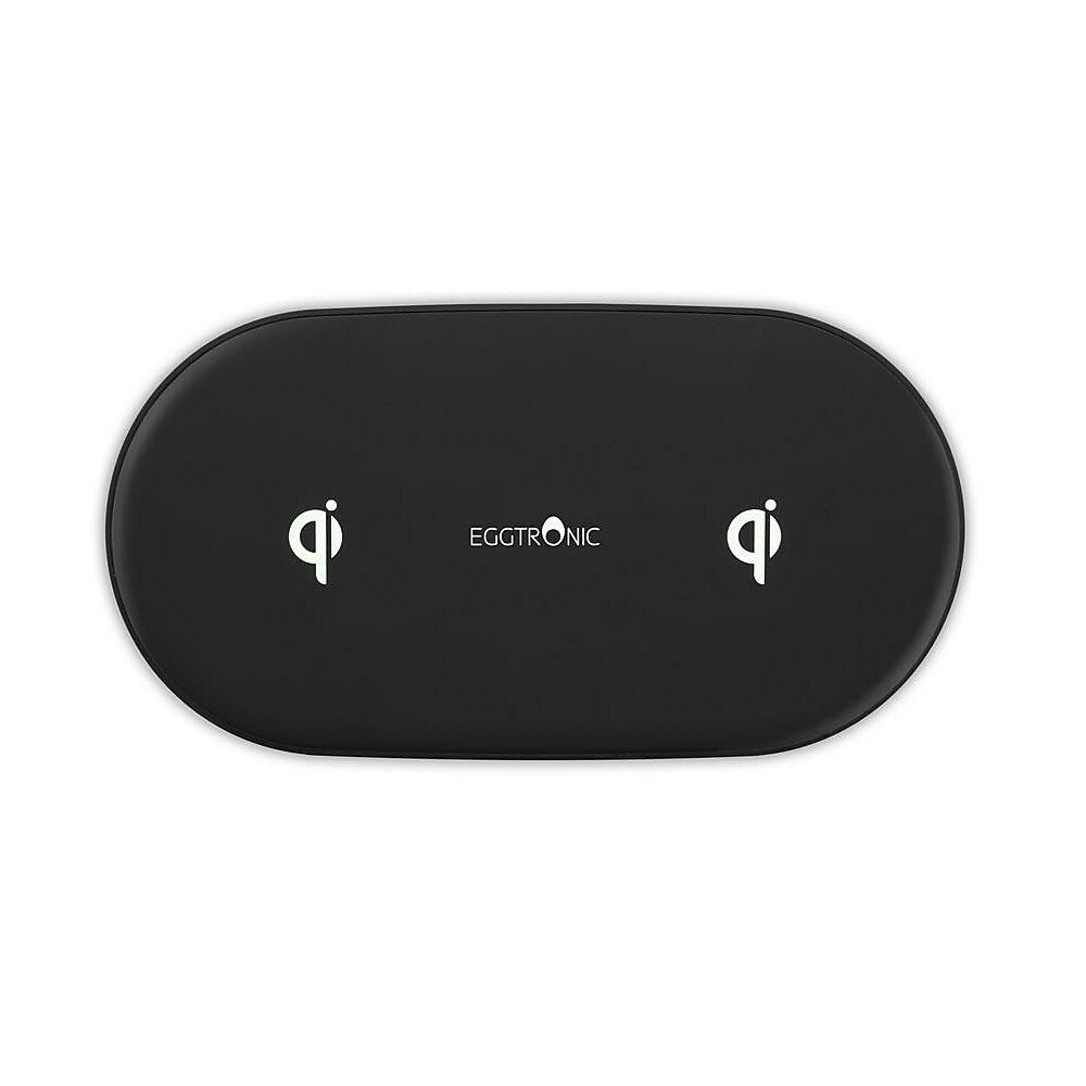 Image of Eggtronic 10W Dual Wireless Charging 4 Coil Pad - Black