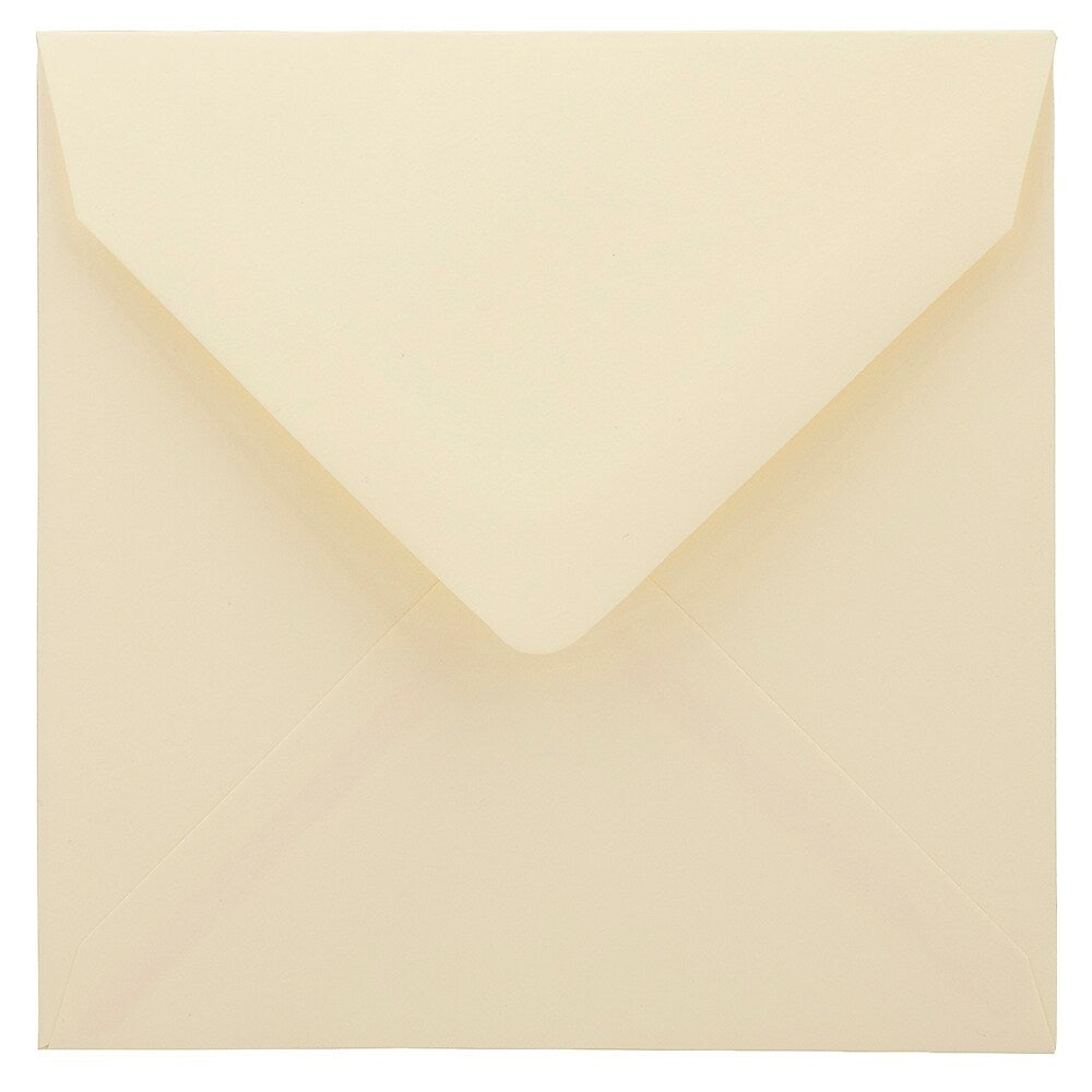 Image of JAM Paper 5 x 5 Square Envelopes, Ivory with V-Flap, 100 Pack (02792256B), White