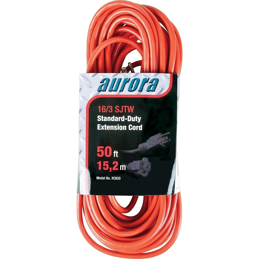 Image of Aurora Tools Indoor/Outdoor Extension Cords, Standard-Duty, 50'