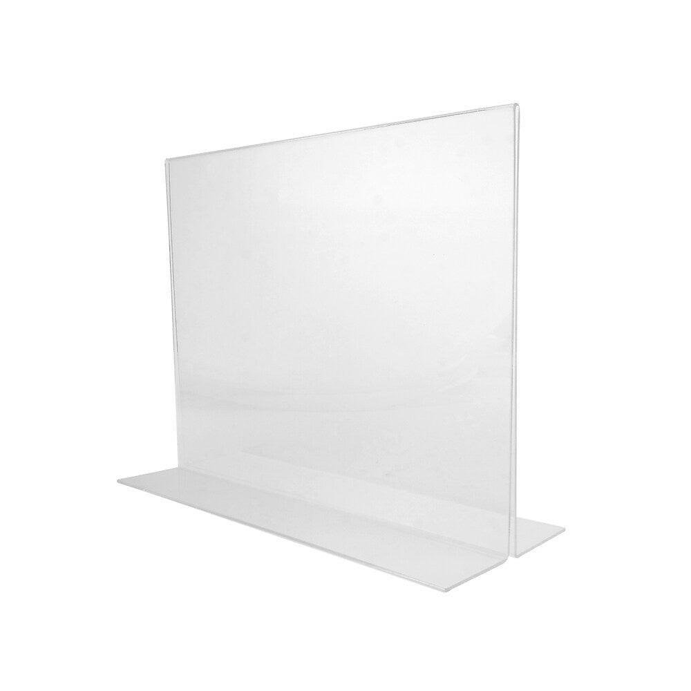 Image of Wamaco Acrylic Horizontal Sign Holder - Bottom Load - 4 Pack