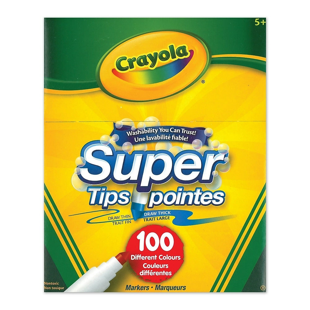 Image of Crayola Washable Super Tips Markers - 100 Pack
