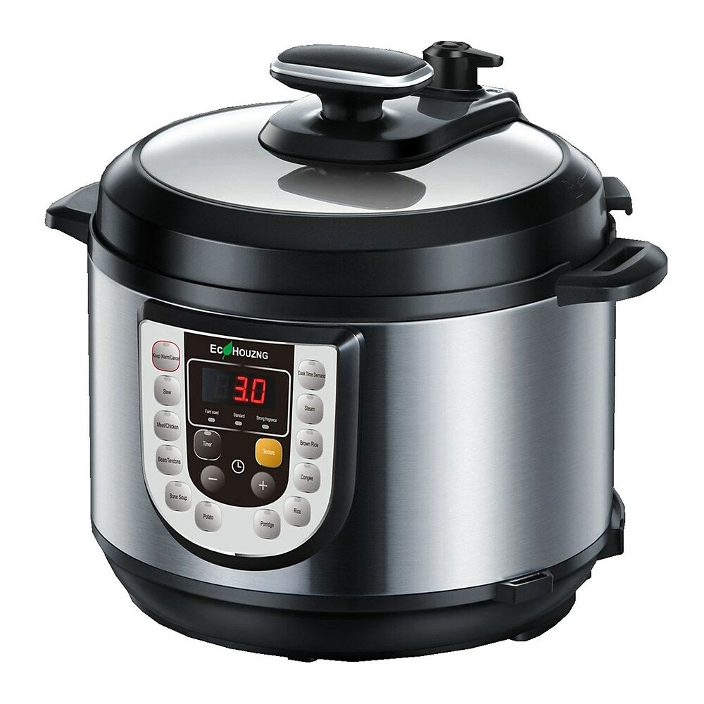 Image of Ecohouzng Electric 6 Quart Pressure Cooker, 12.6" x 12" x 12", Black