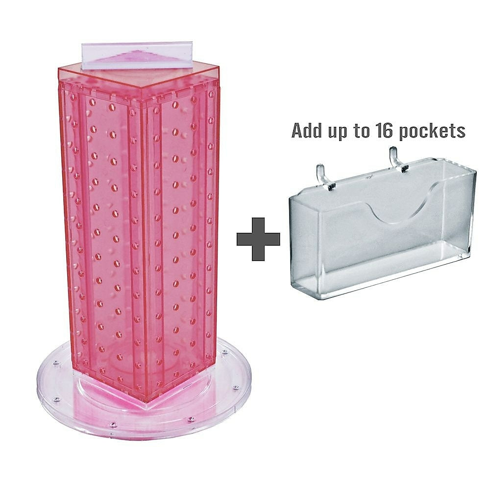 Image of Azar Displays Pegboard Counter Gift Card Holder, 13" x 4", Pink (700229-PNK) | 108.99