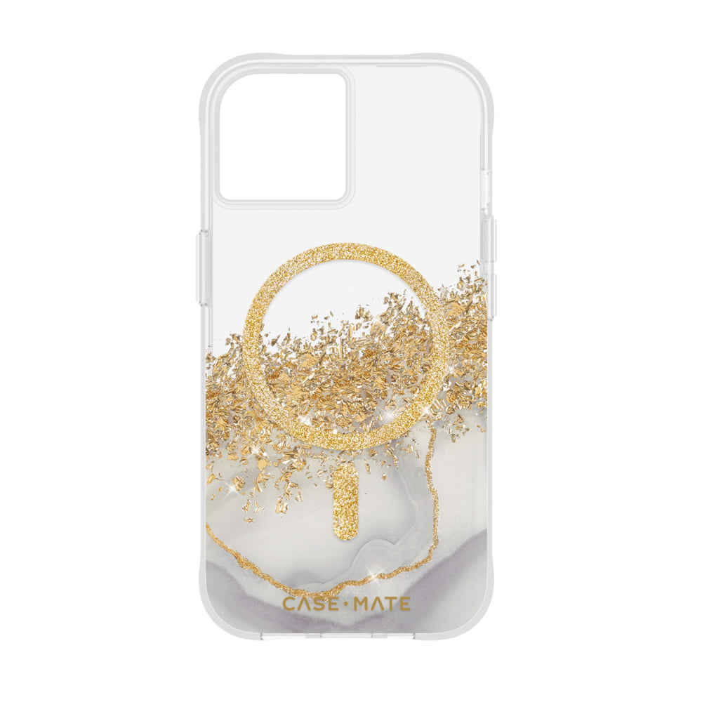 Image of Case-Mate iPhone 15/14/13 Karat MagSafe Case - Marble, Clear_75586