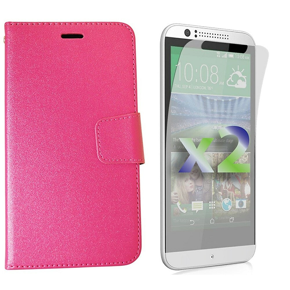 Image of Exian Wallet Case for HTC Desire 510 - Hot Pink