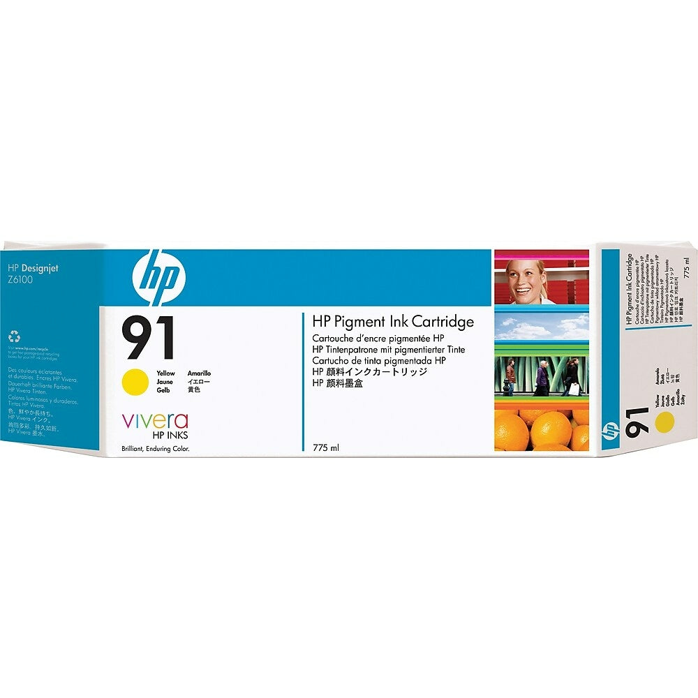 Image of HP 91 Yellow Ink Cartridge (C9469A)