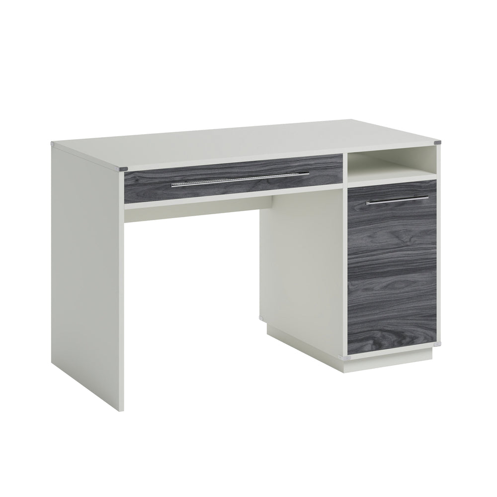 Image of Sauder Vista Key Pedestal Desk - Pearl Oak (430881), White