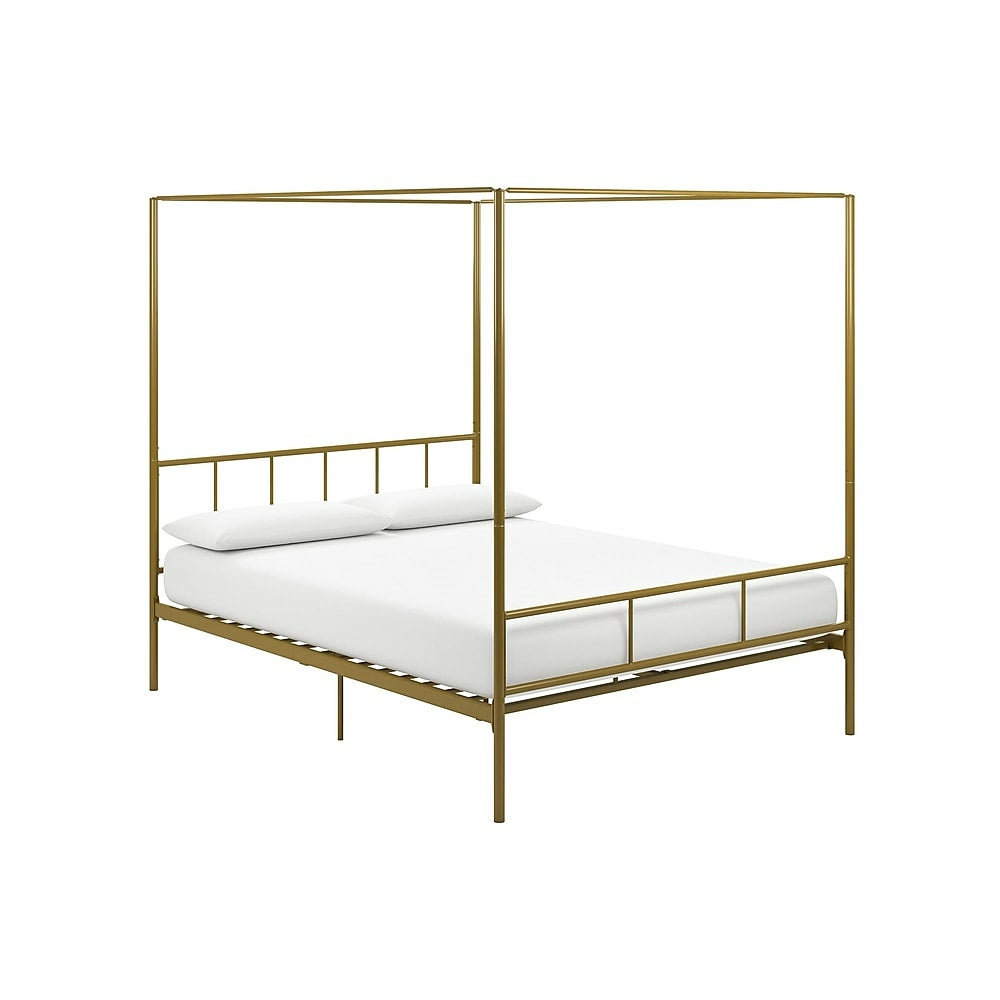 Image of Novogratz Marion Canopy Bed, Full, Gold