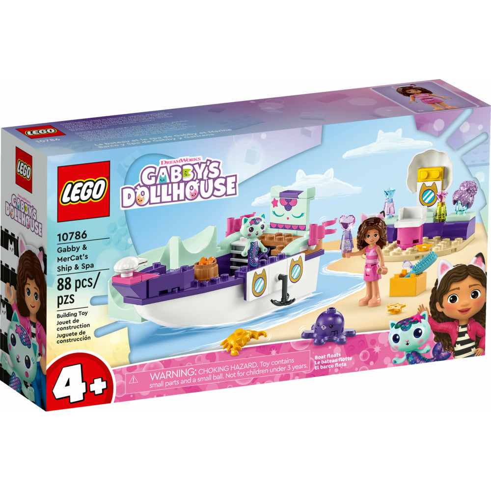 Image of LEGO Gabby and MerCat's Ship and Spa Playset - 88 Pieces