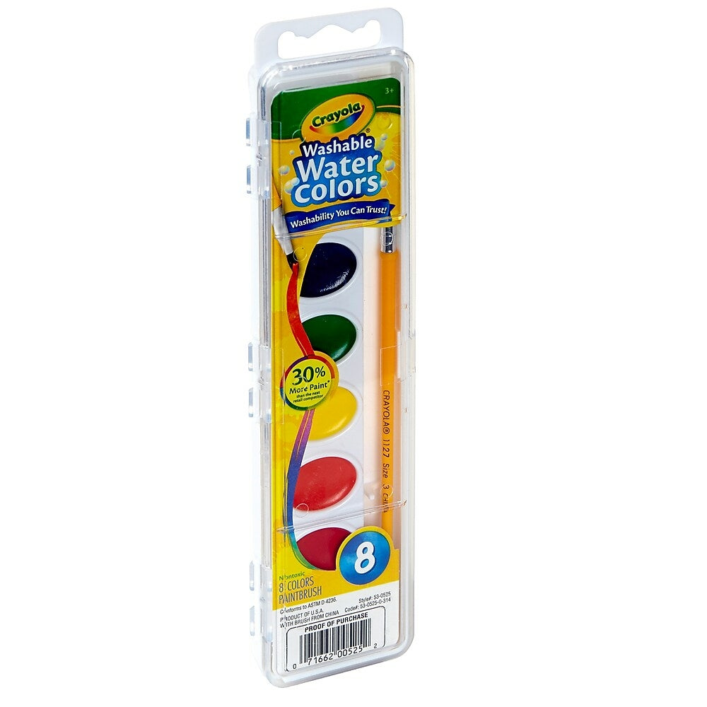 Image of Crayola Semi-Moist Washable WaterColour Set, 6 Pack