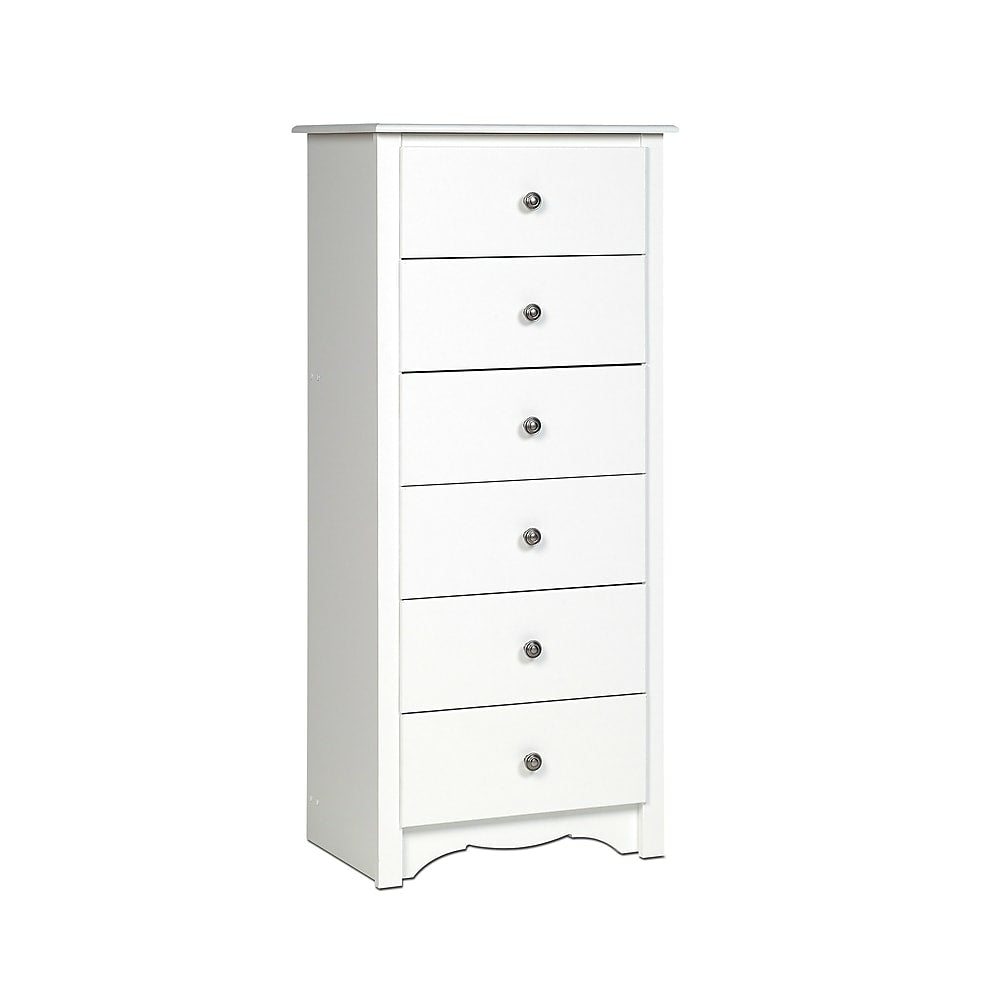 Image of Prepac Monterey Tall 6 Drawer Chest - White