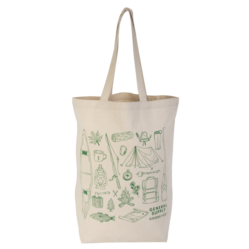 Image of General Supply Goods + Co Recycled Cotton Tote - Printed - Natural, Cream