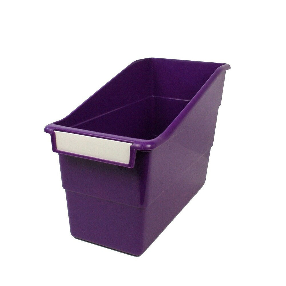 Image of Romanoff Shelf File with Label Holder, Standard, Purple, 6 Pack (ROM77206)