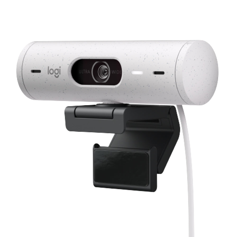 Image of Logitech Brio 500 Full HD Webcam with Auto Light Correction - Auto-Framing - Off-white