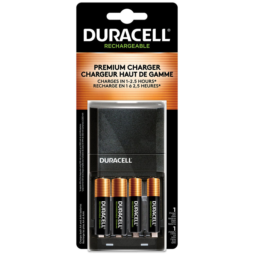 Image of Duracell Battery Charger Ion Speed 4000 with 2AA & 2AAA Rechargeable Batteries