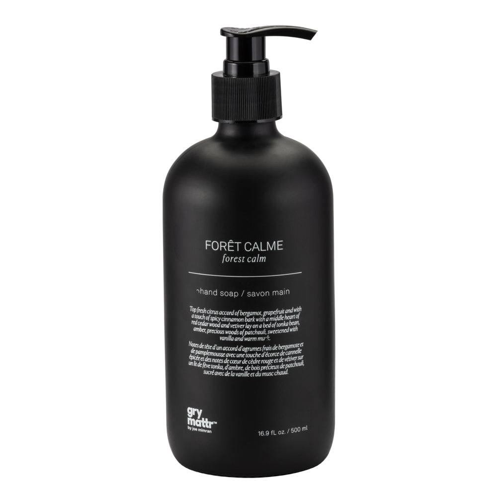 Image of Gry Mattr Hand Soap - Glass - Forest Calm - 500 mL, Black