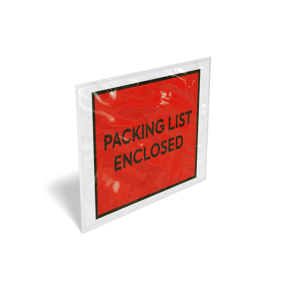 Image of Coastwide Professional Packing List Envelopes - English Full Face - Packing List Enclosed - Orange/Black - 7" x 5.5" - 1000 Pack