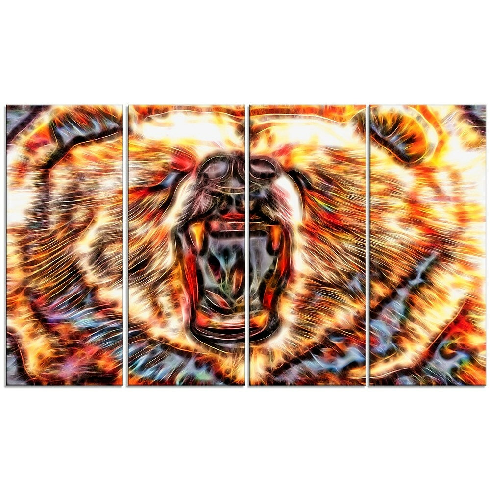 Image of Designart Brash Bear Large Animal Canvas Artwork, (PT2354-271)
