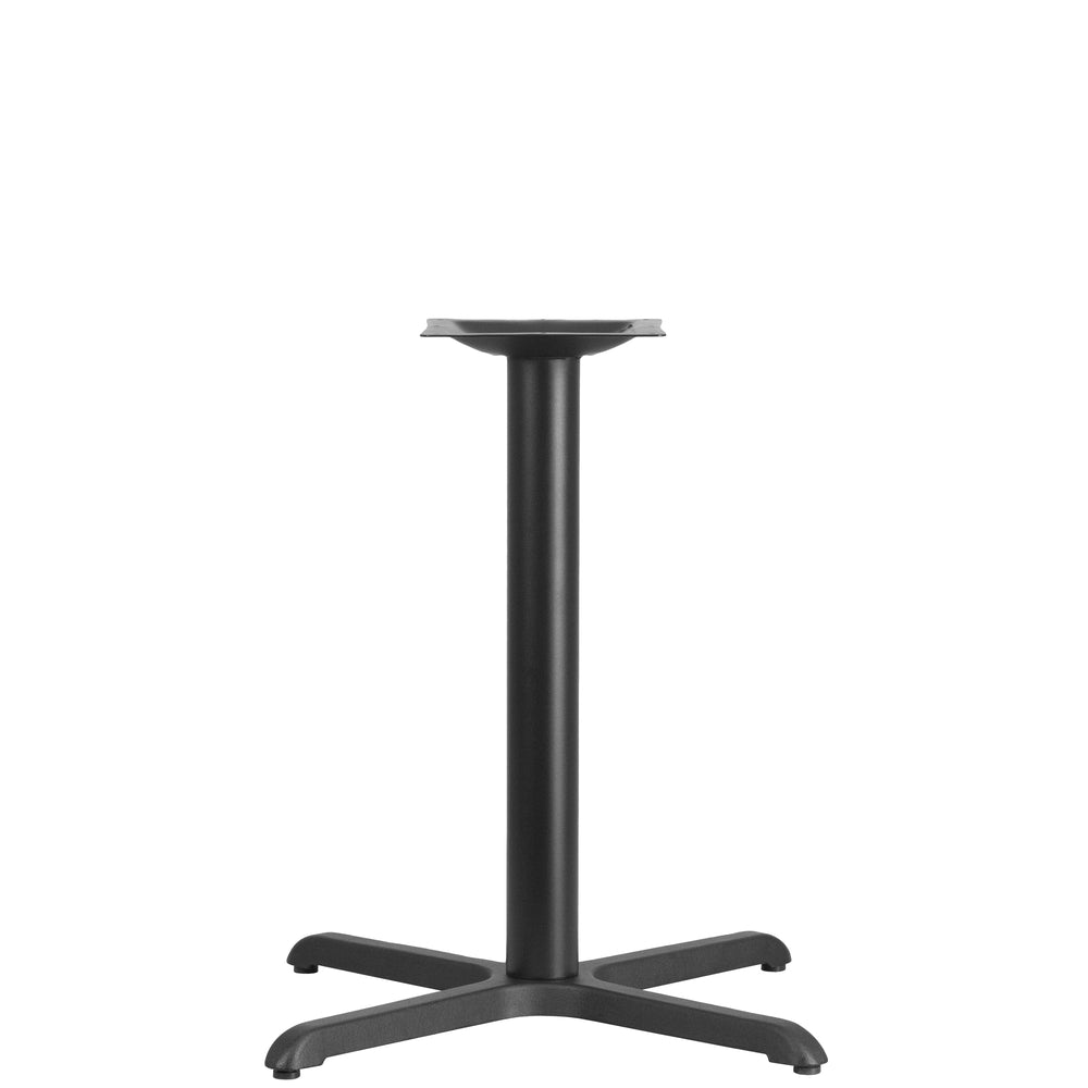 Image of Flash Furniture 30" x 30" Cast Iron Restaurant Table X-Base with 3" Dia. Table Height Column, Black