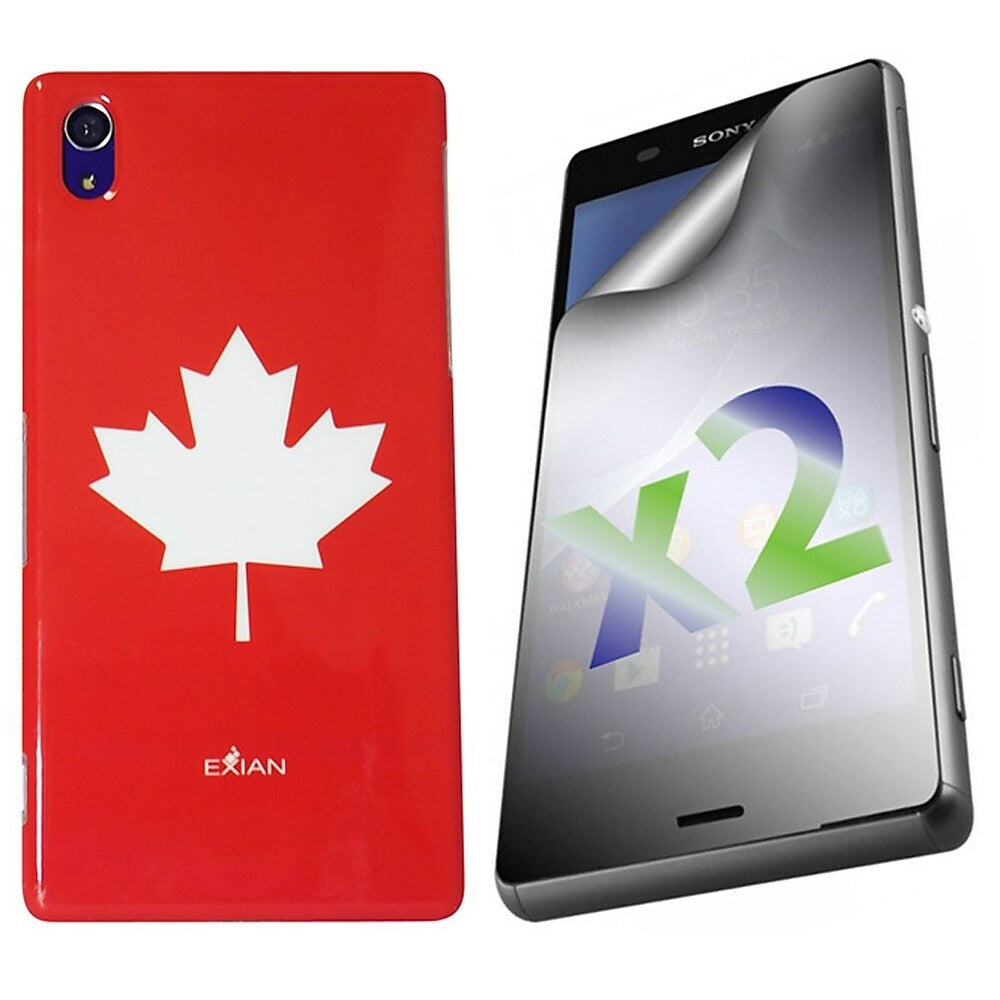 Image of Exian Case for Sony Xperia Z3 - Maple Leaf, Red