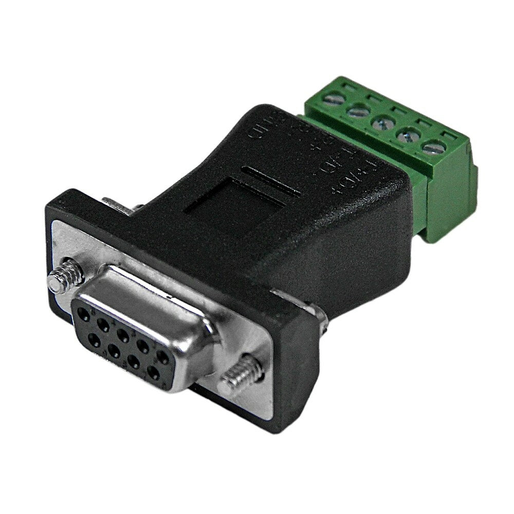 Image of StarTech Rs422 Rs485 Serial Db9 to Terminal Block Adapter, Black