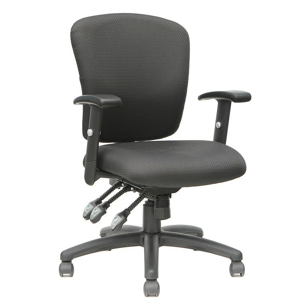 Image of TygerClaw Fabric Back Office Chair, (TYFC2312), Black