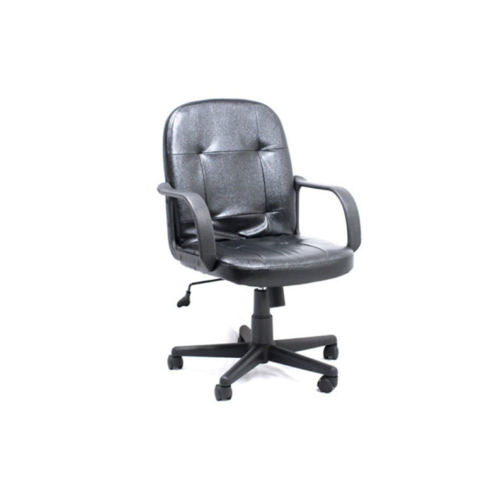 Image of Xtech Executive Office Chair with Lumbar Support, Armrests & Adjustable Height - Black