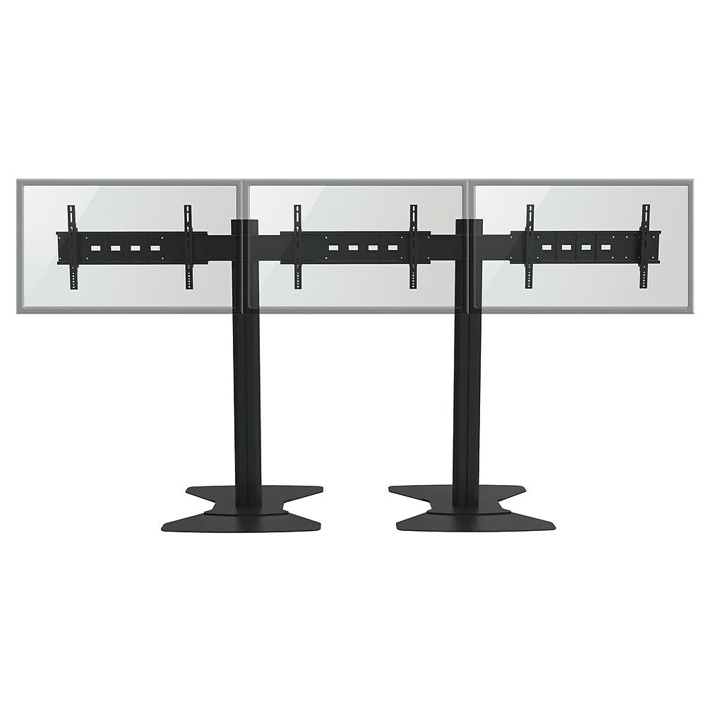 Image of TygerClaw TV Stand for 30" - 60" TV, 130.6" x 37.4" x 64.8", Black