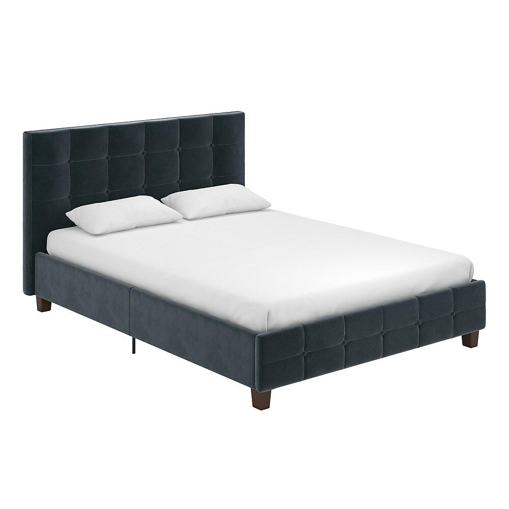 Image of DHP Rose Upholstered Bed - Blue Velvet - Queen