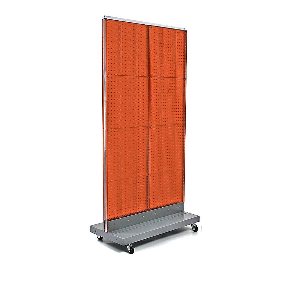 Image of Azar Displays Pegboard Floor Stand, 32" x 60", Orange (700732-ORG)