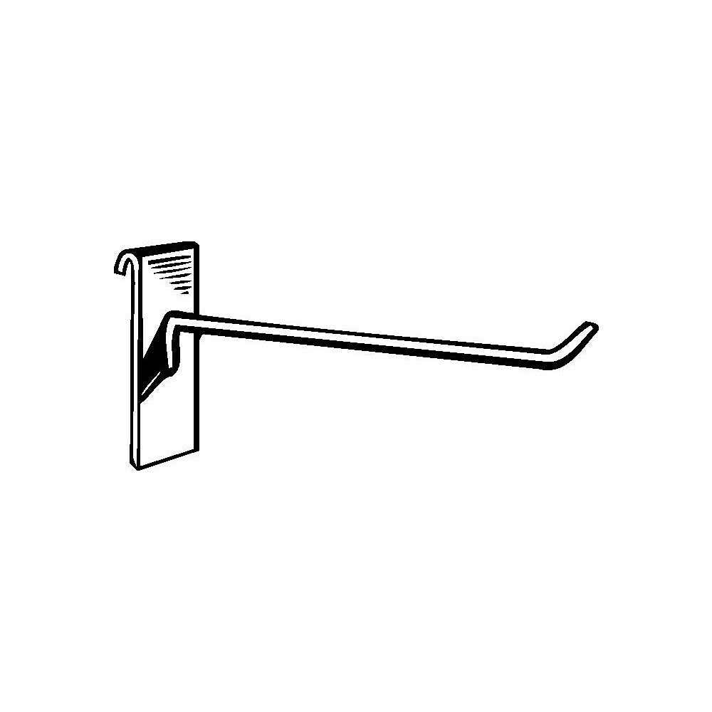 Image of Wamaco 6" Gridwall Hook - Chrome - 40 Pack