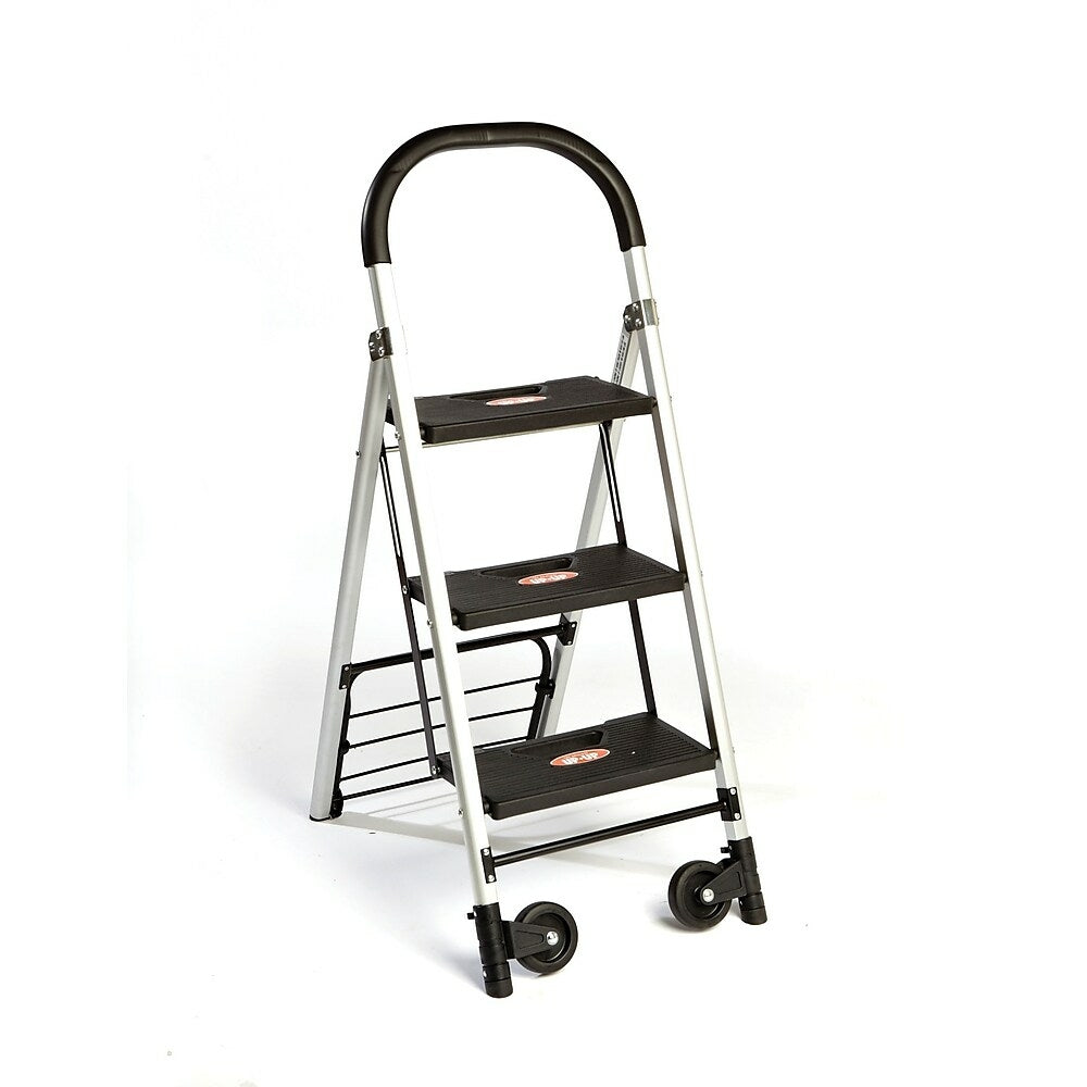 Image of Bios Step Stool Pull Cart, Black