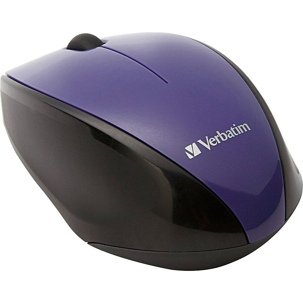 Image of Verbatim Notebook Multi-Trac Blue LED Wireless Mouse - Purple