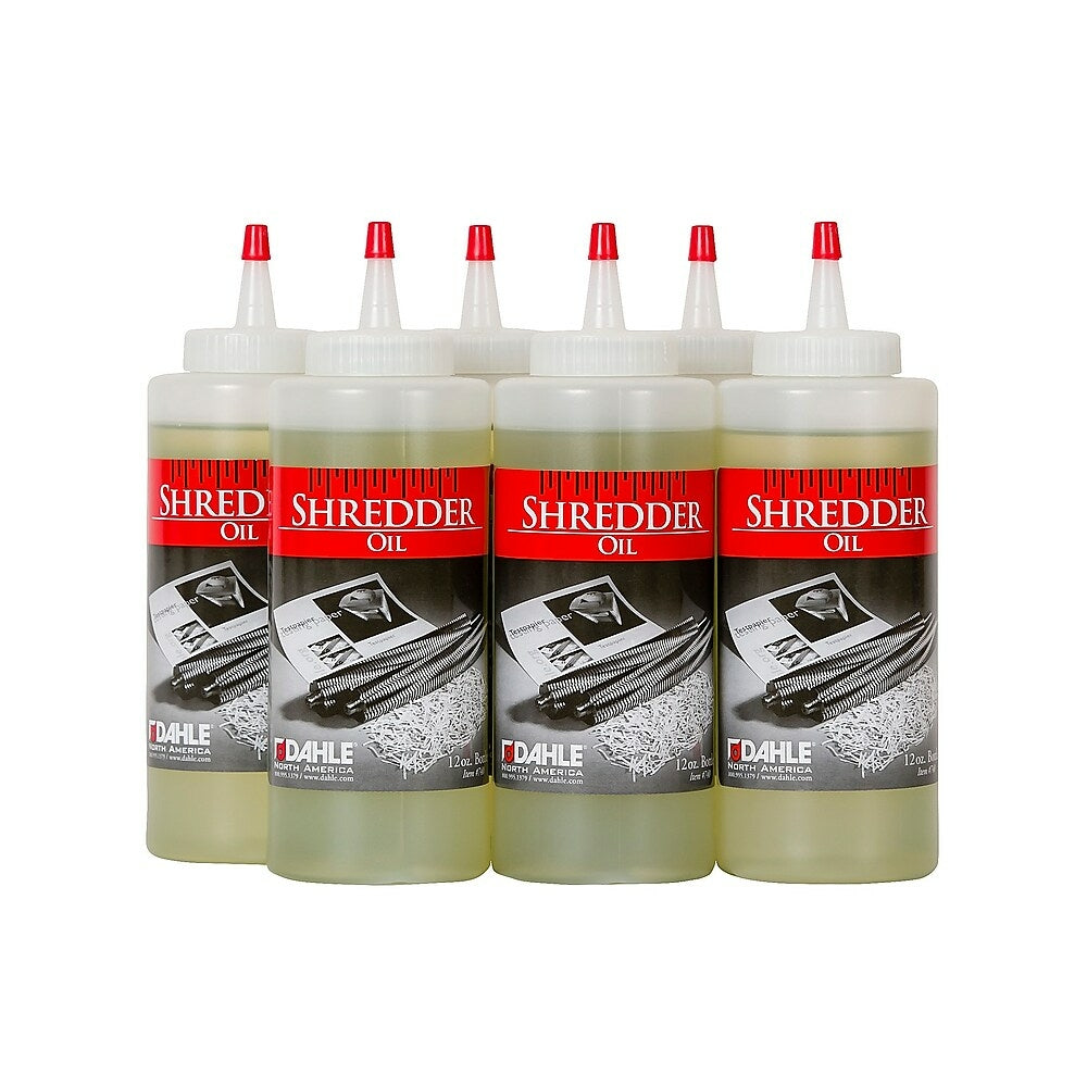 Image of Dahle 12 Oz (355ml) Paper Shredder Oil Bottles, 6 Pack