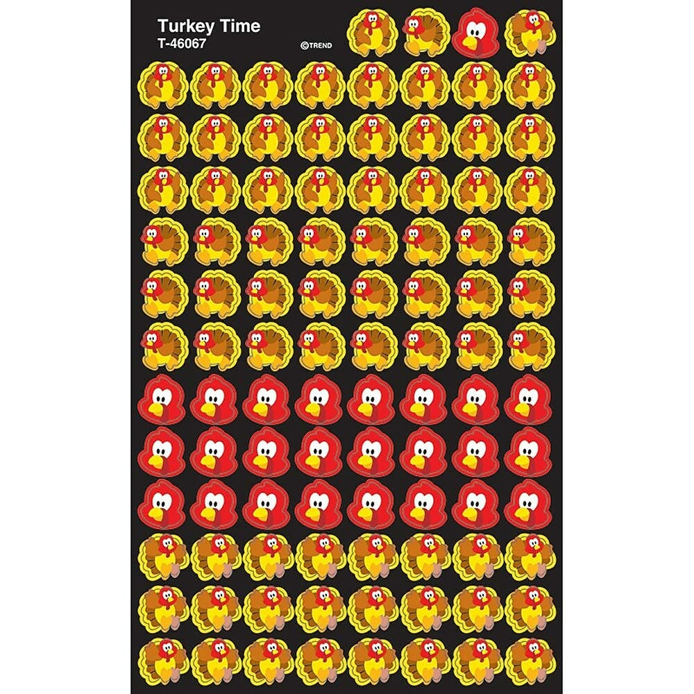 Image of Trend Enterprises Turkey Time superShapes Stickers, 4800 Pack