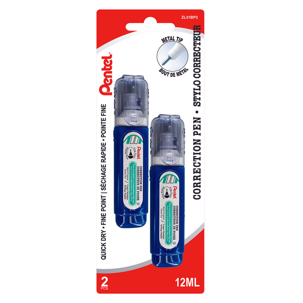 Image of Pentel Correction Pens - 2 Pack, White