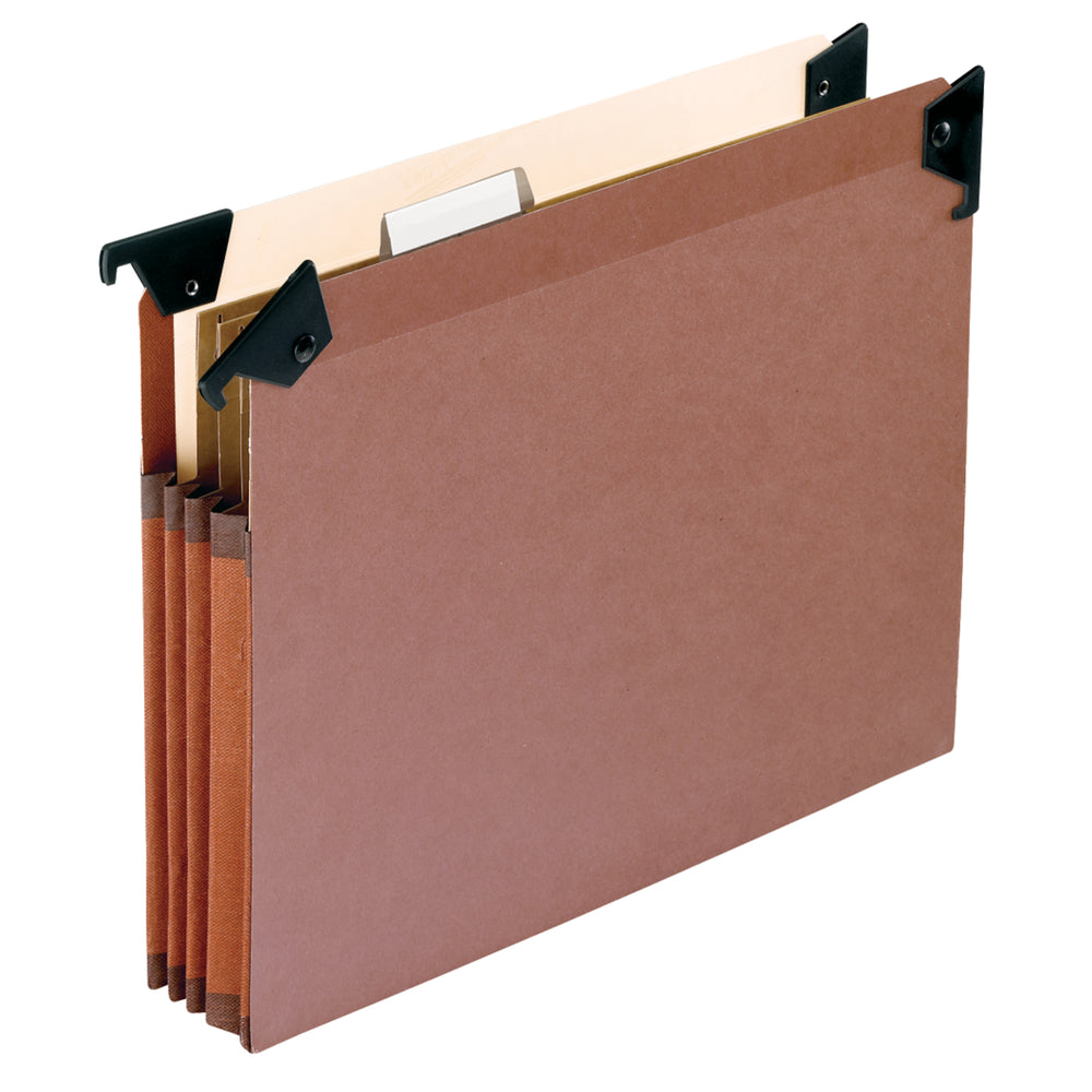 Image of Pendaflex Expanding Hanging File with Swing Hooks, Three Dividers, Letter Size, 3 1/2" Expansion